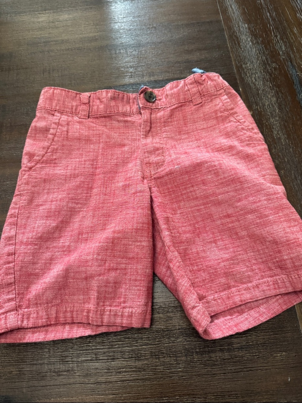 Coral Red Linen-Blend Kids Shorts Cat and Jack size 7